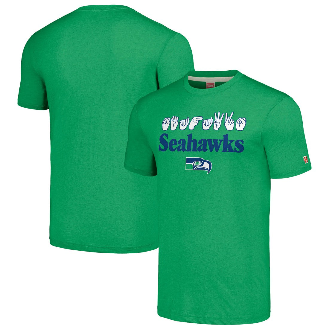 Seattle Seahawks  Homage Unisex The NFL ASL Collection by Love Sign American Sign Language T-Shirt