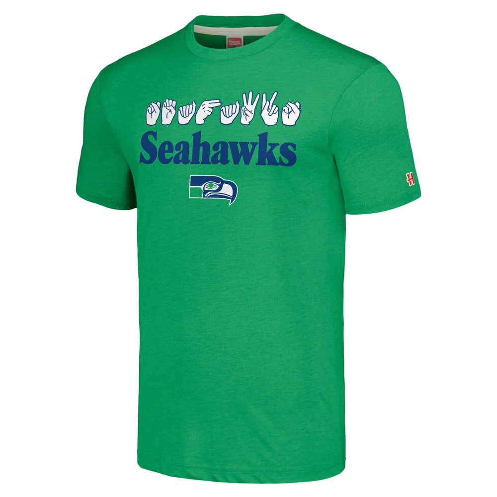 Seattle Seahawks  Homage Unisex The NFL ASL Collection by Love Sign American Sign Language T-Shirt