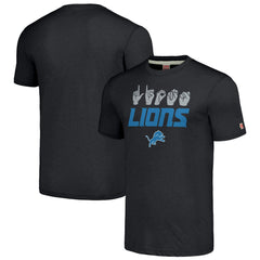 Detroit Lions  Homage Unisex The NFL ASL Collection by Love Sign American Sign Language T-Shirt