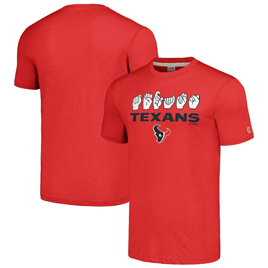 Houston Texans  Homage Unisex The NFL ASL Collection by Love Sign American Sign Language T-Shirt
