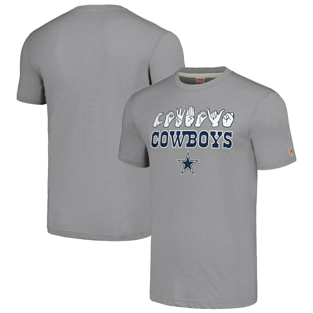 Dallas Cowboys  Homage Unisex The NFL ASL Collection by Love Sign American Sign Language T-Shirt