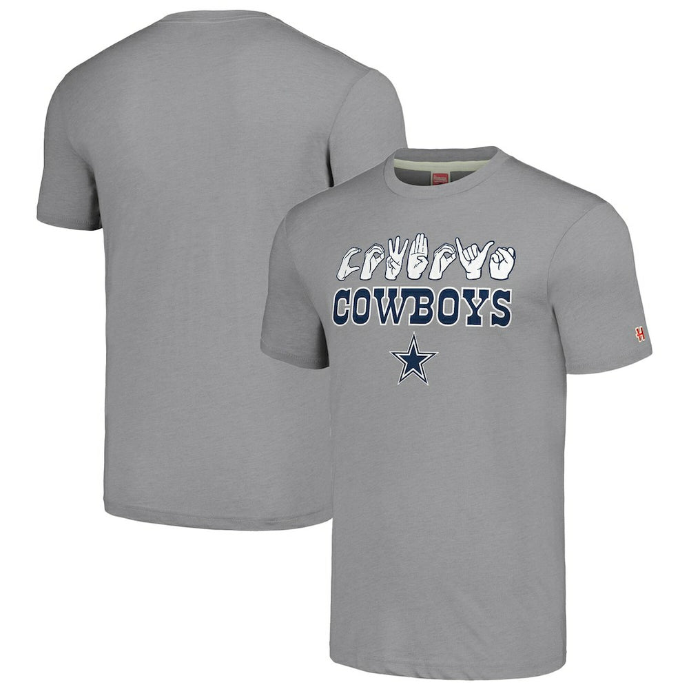 Dallas Cowboys  Homage Unisex The NFL ASL Collection by Love Sign American Sign Language T-Shirt
