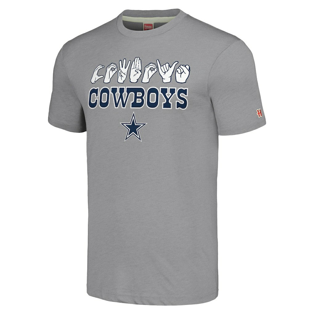 Dallas Cowboys  Homage Unisex The NFL ASL Collection by Love Sign American Sign Language T-Shirt
