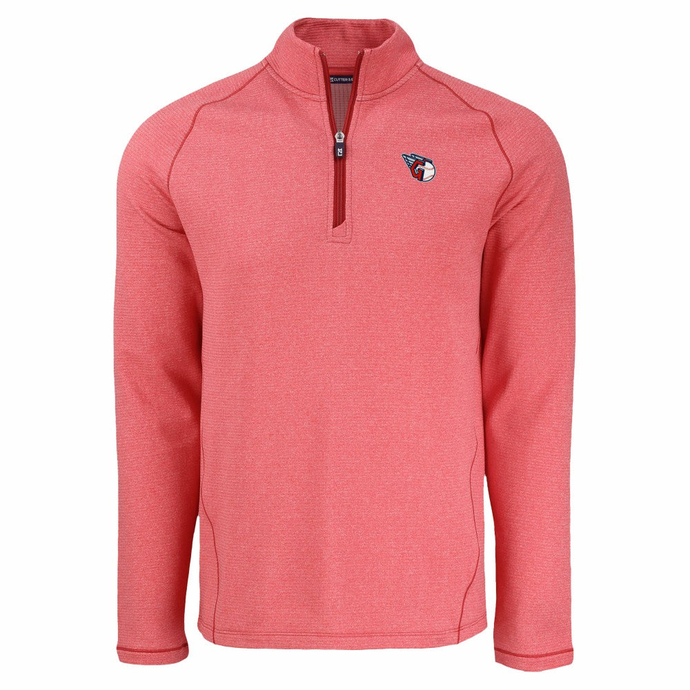 Cleveland Guardians Cutter & Buck Peshastin Eco Fleece Recycled Raglan Quarter-Zip Top | MLB Sale