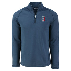 Boston Red Sox Cutter & Buck Peshastin Eco Fleece Recycled Raglan Quarter-Zip Top | MLB Sale
