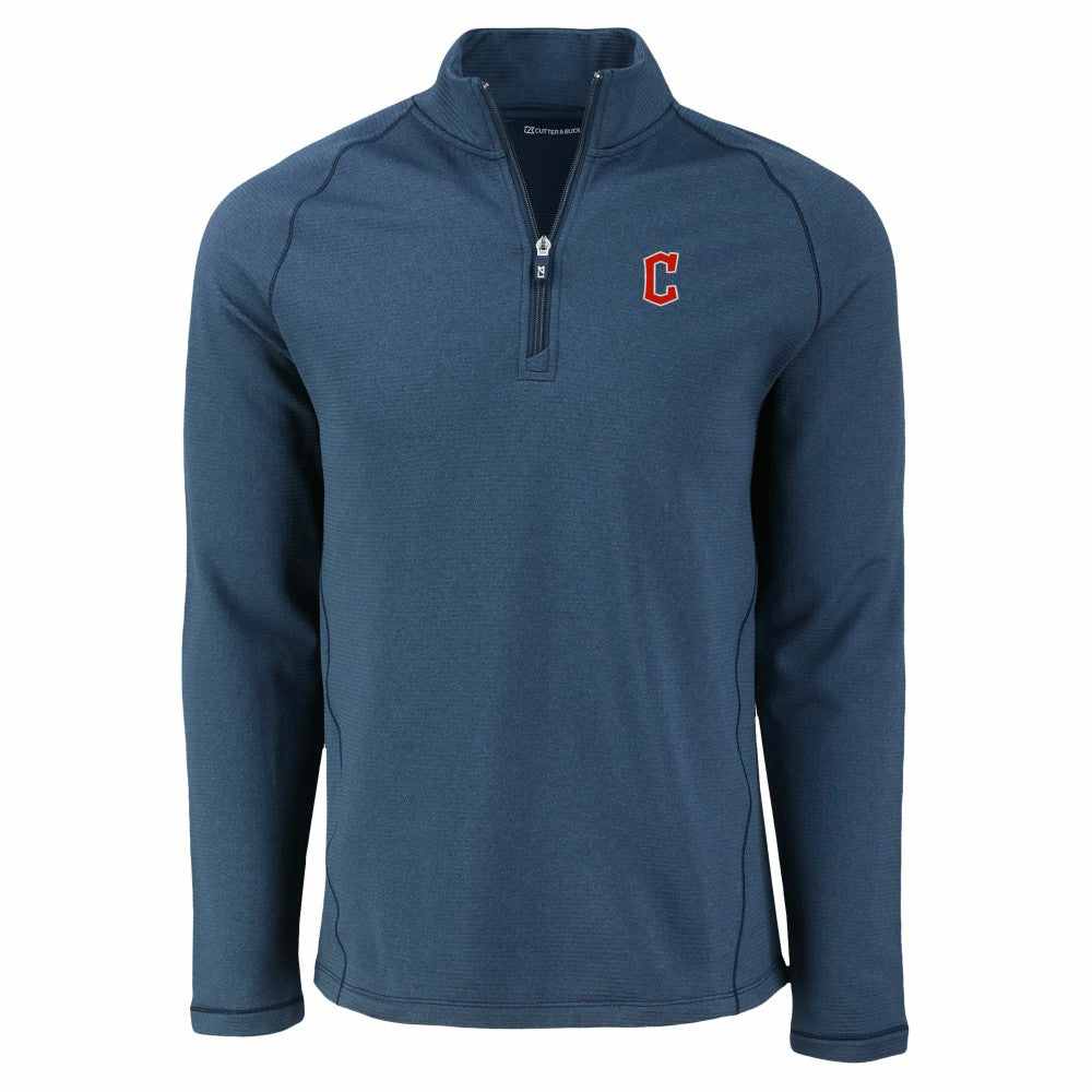 Cleveland Guardians Cutter & Buck Peshastin Eco Fleece Recycled Raglan Quarter-Zip Top | MLB Outlet