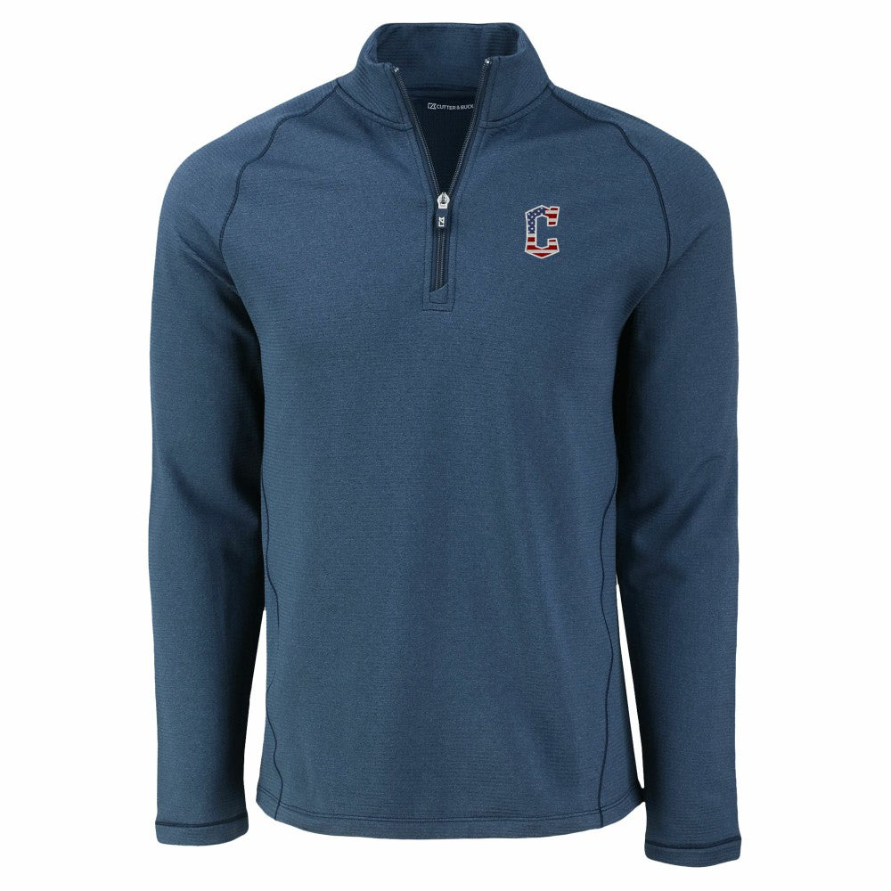 Cleveland Guardians Cutter & Buck Peshastin Eco Fleece Recycled Raglan Quarter-Zip Top | MLB Online