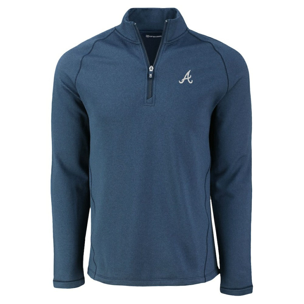 Atlanta Braves Cutter & Buck Peshastin Eco Fleece Recycled Raglan Quarter-Zip Top | MLB For sale