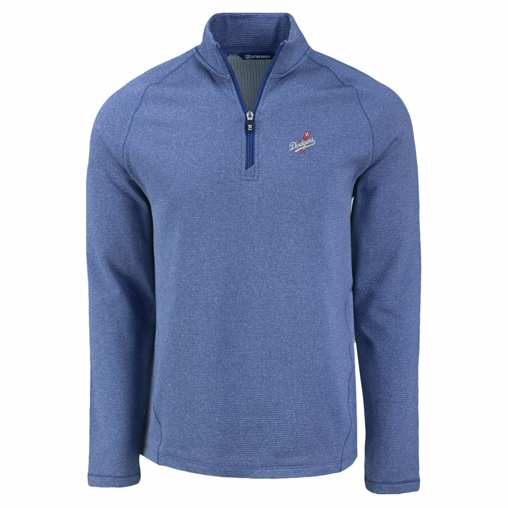 Los Angeles Dodgers Cutter & Buck Peshastin Eco Fleece Recycled Raglan Quarter-Zip Top | MLB Online