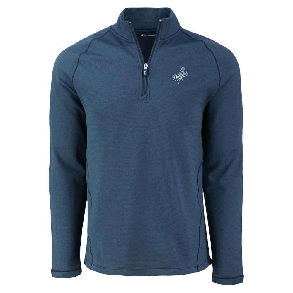 Los Angeles Dodgers Cutter & Buck Peshastin Eco Fleece Recycled Raglan Quarter-Zip Top | MLB Online