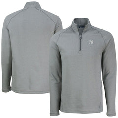 New York Yankees Cutter & Buck Peshastin Eco Fleece Recycled Raglan Quarter-Zip Top | MLB Outlet
