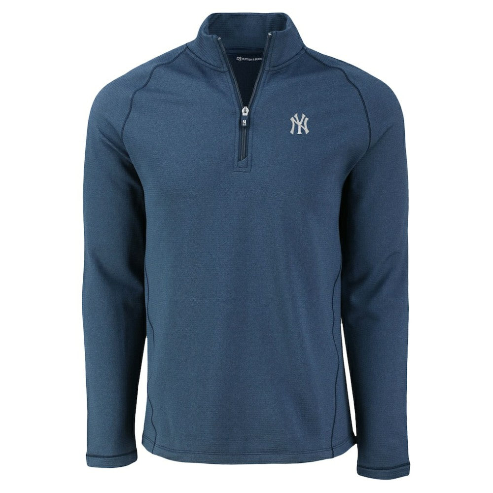 New York Yankees Cutter & Buck Peshastin Eco Fleece Recycled Raglan Quarter-Zip Top | MLB New