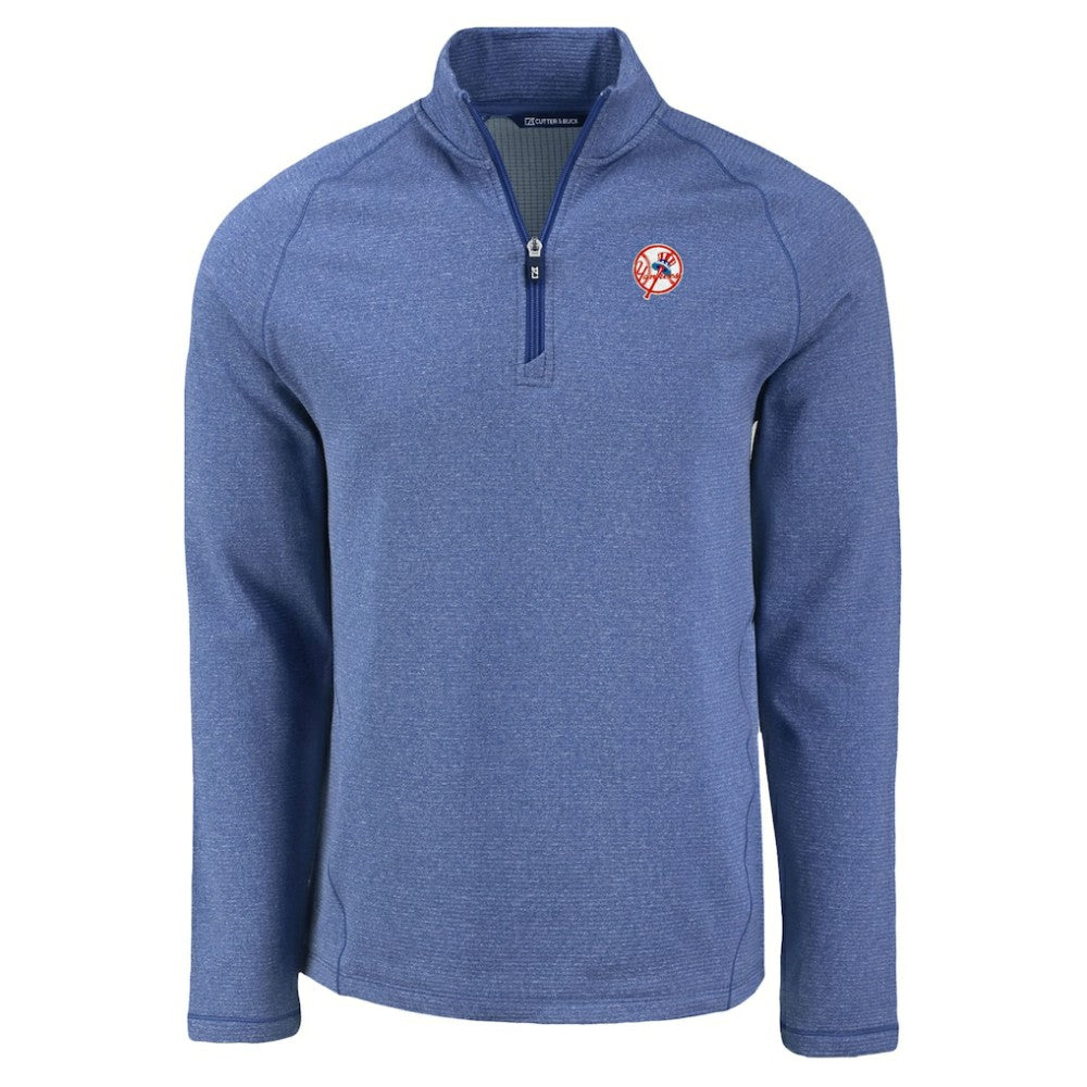 New York Yankees Cutter & Buck Peshastin Eco Fleece Recycled Raglan Quarter-Zip Top | MLB Shop