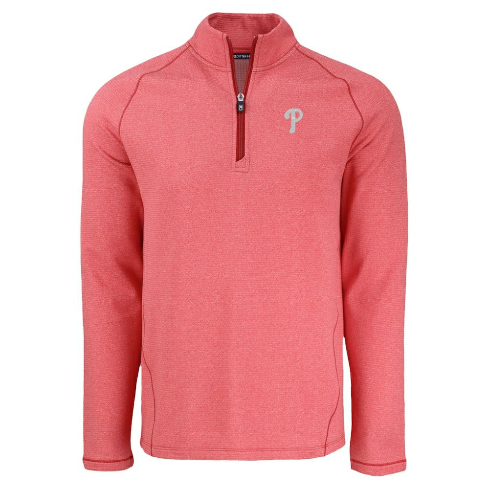 Philadelphia Phillies Cutter & Buck Peshastin Eco Fleece Recycled Raglan Quarter-Zip Top | MLB US