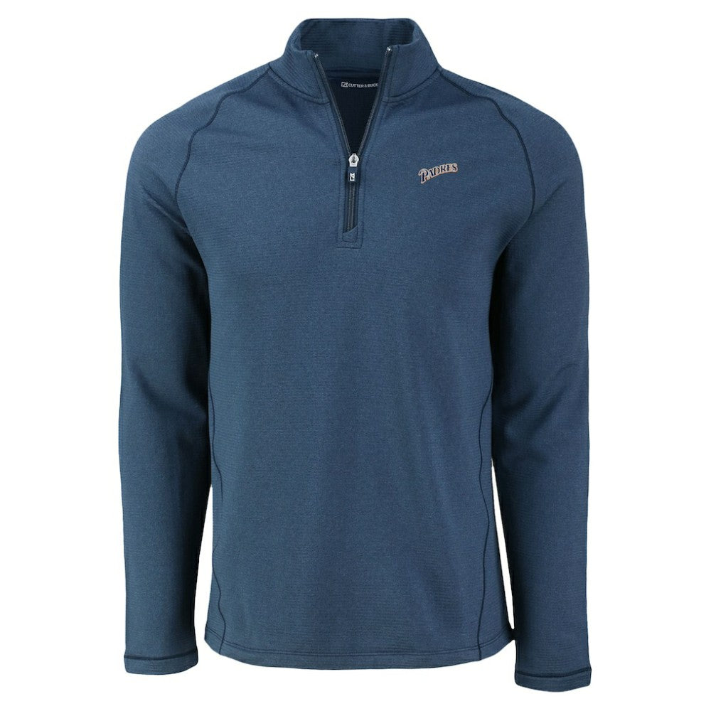 San Diego Padres Cutter & Buck Peshastin Eco Fleece Recycled Raglan Quarter-Zip Top | MLB For sale