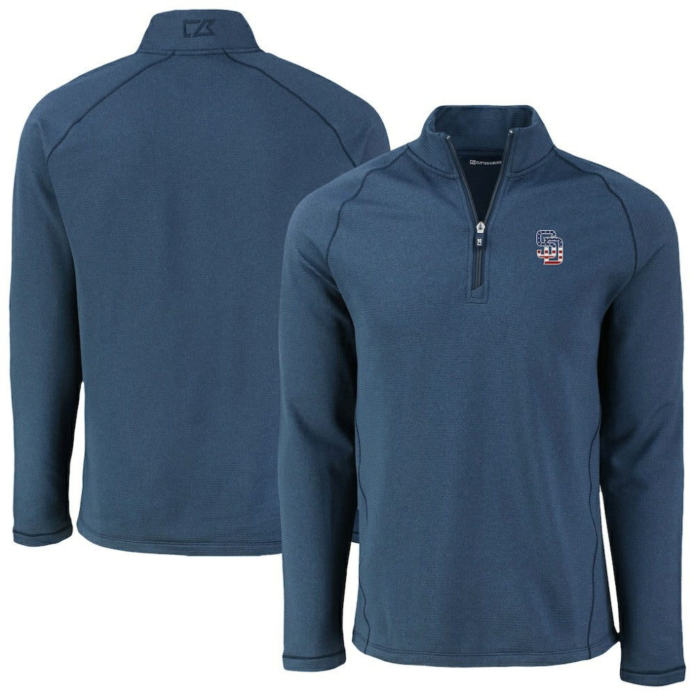 San Diego Padres Cutter & Buck Peshastin Eco Fleece Recycled Raglan Quarter-Zip Top | MLB Outlet