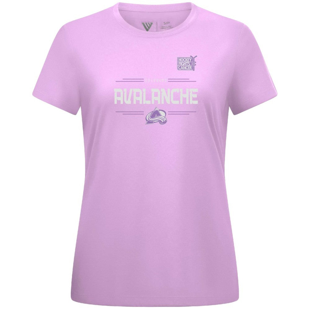 Cale Makar Colorado Avalanche Levelwear Women's Hockey Fights Cancer Anthem Name & Number T-Shirt Online