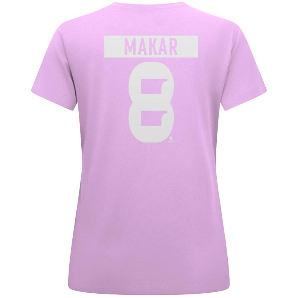 Cale Makar Colorado Avalanche Levelwear Women's Hockey Fights Cancer Anthem Name & Number T-Shirt Online