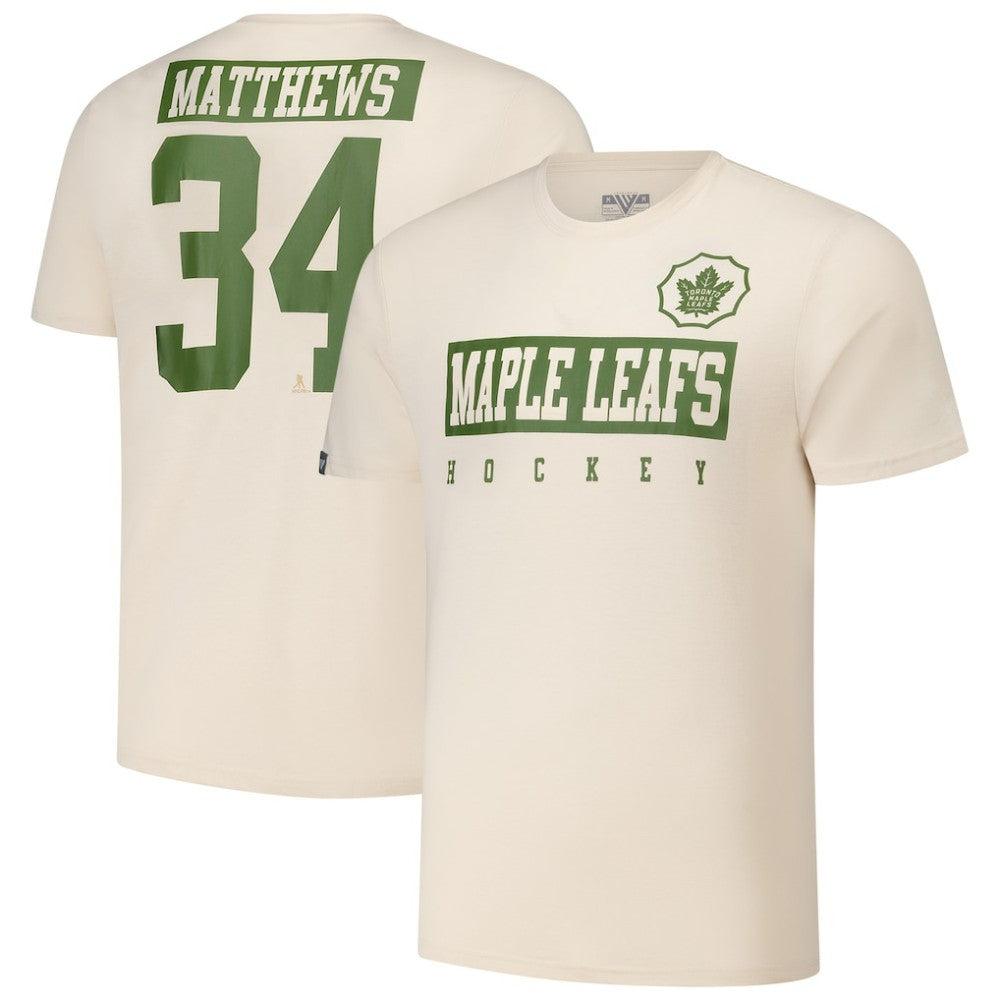 Auston Matthews Toronto Maple Leafs Levelwear 2024 NHL Military Appreciation Richmond Delta Player Name & Number T-Shirt For Sale