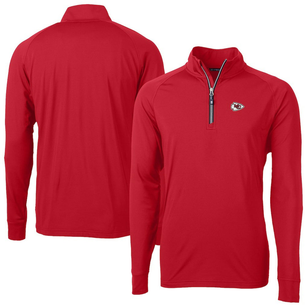 Kansas City Chiefs  Cutter & Buck Adapt Eco DryTec Raglan Quarter-Zip Jacket
