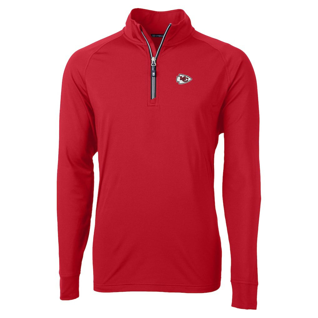 Kansas City Chiefs  Cutter & Buck Adapt Eco DryTec Raglan Quarter-Zip Jacket