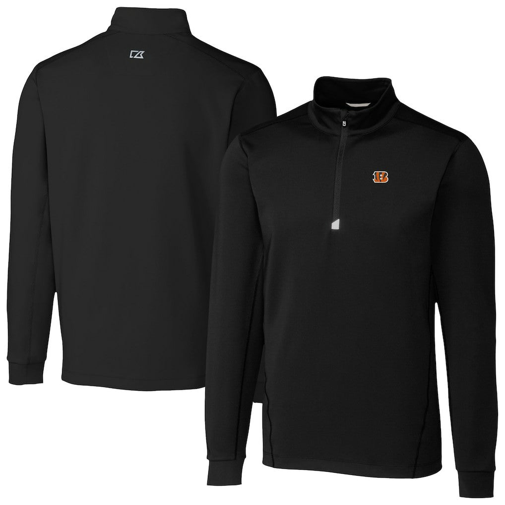 Cincinnati Bengals  Cutter & Buck Traverse Stretch Quarter-Zip Top