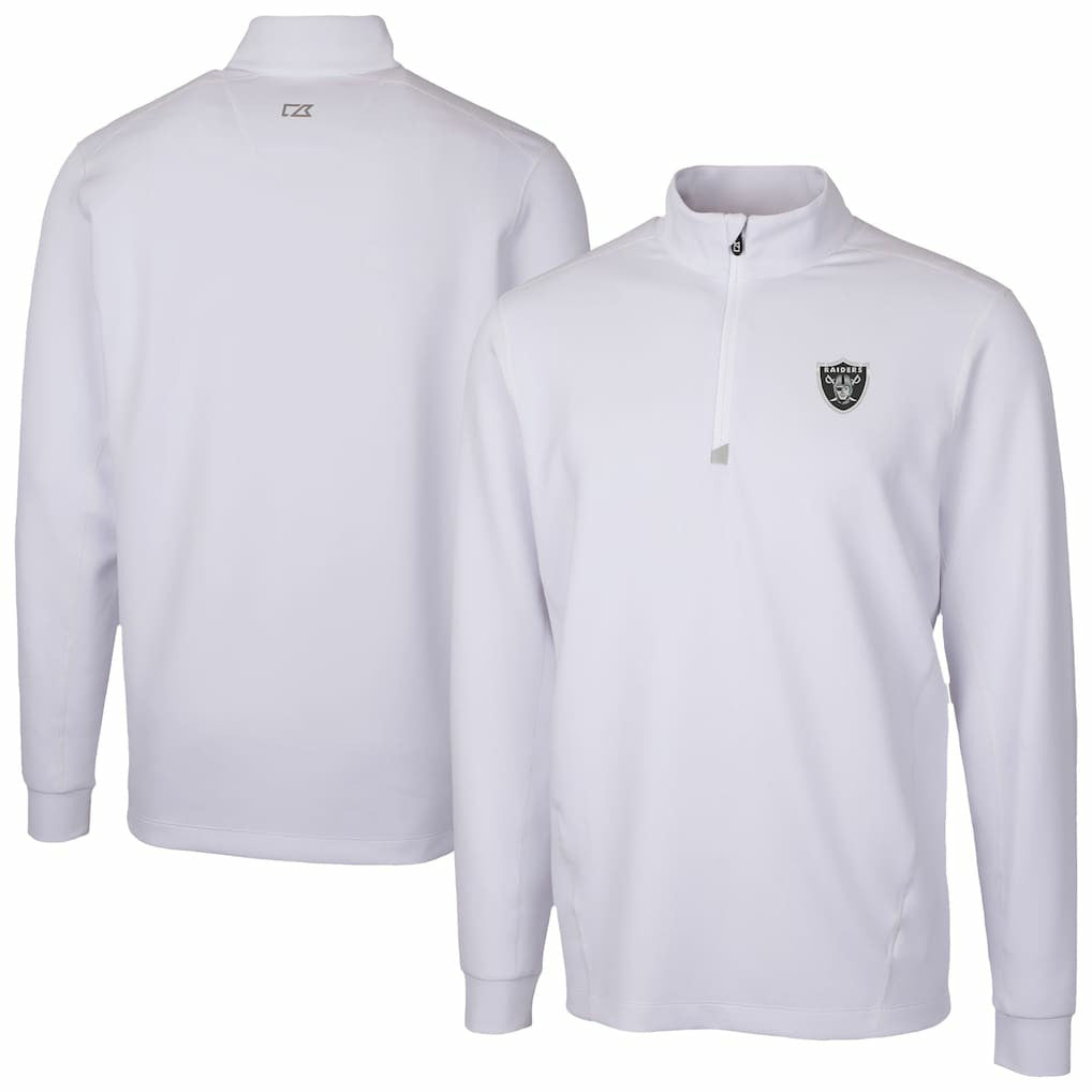 Las Vegas Raiders  Cutter & Buck Traverse Stretch Quarter-Zip Top