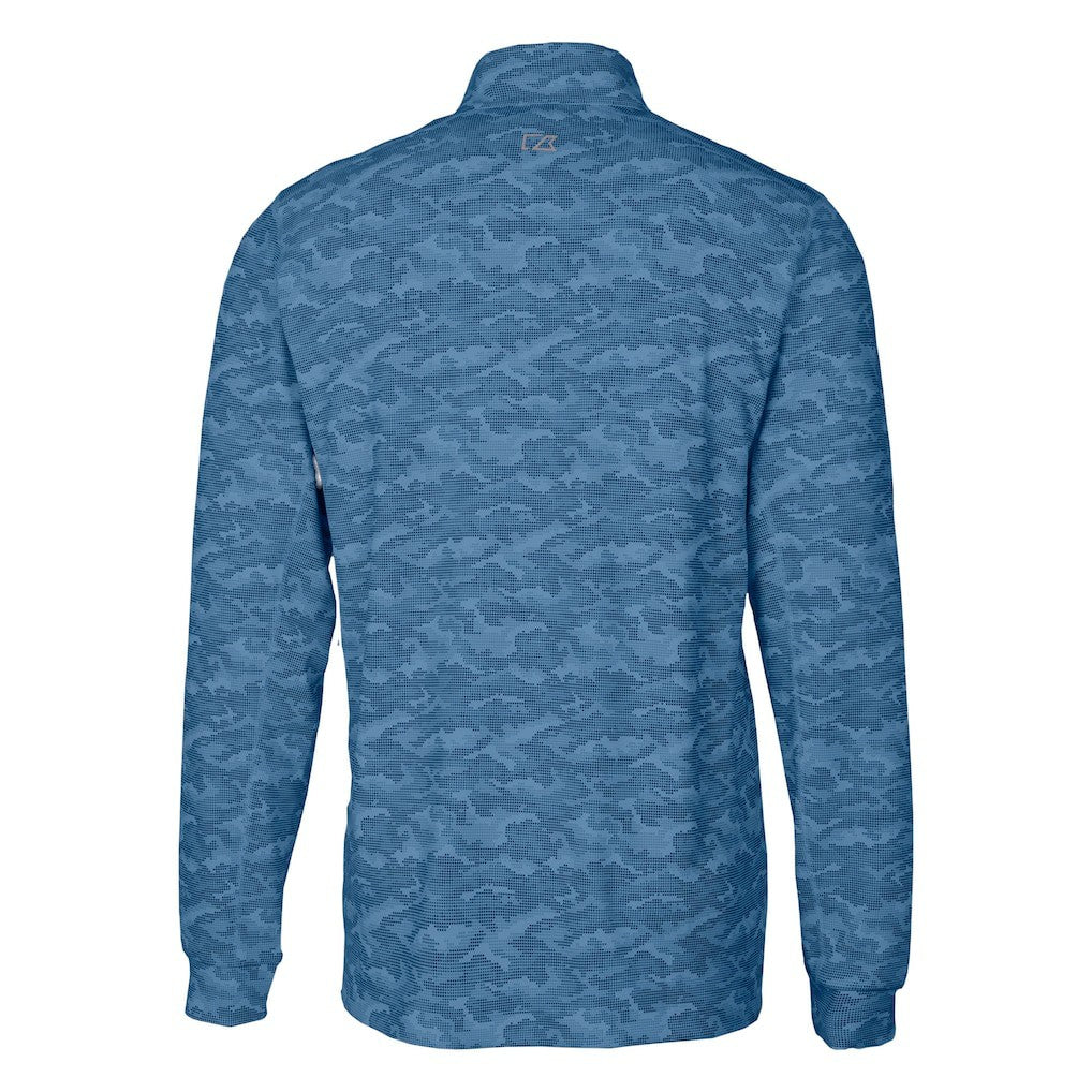 Miami Dolphins  Cutter & Buck Traverse Camo Print Stretch Quarter-Zip Top