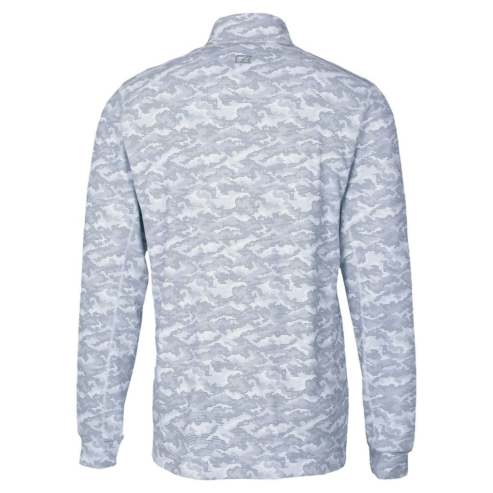 New England Patriots  Cutter & Buck Traverse Camo Print Stretch Quarter-Zip Top