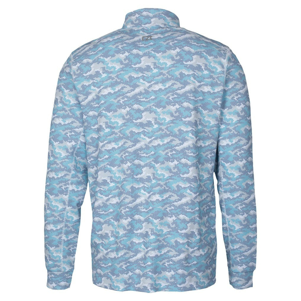 Seattle Seahawks  Cutter & Buck Traverse Camo Print Stretch Quarter-Zip Top
