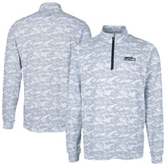 Seattle Seahawks  Cutter & Buck Traverse Camo Print Stretch Quarter-Zip Top