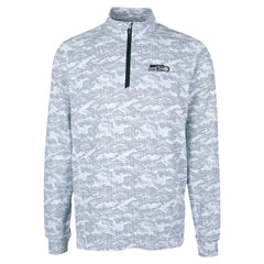 Seattle Seahawks  Cutter & Buck Traverse Camo Print Stretch Quarter-Zip Top