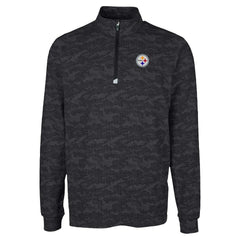 Pittsburgh Steelers  Cutter & Buck Traverse Camo Print Stretch Quarter-Zip Top