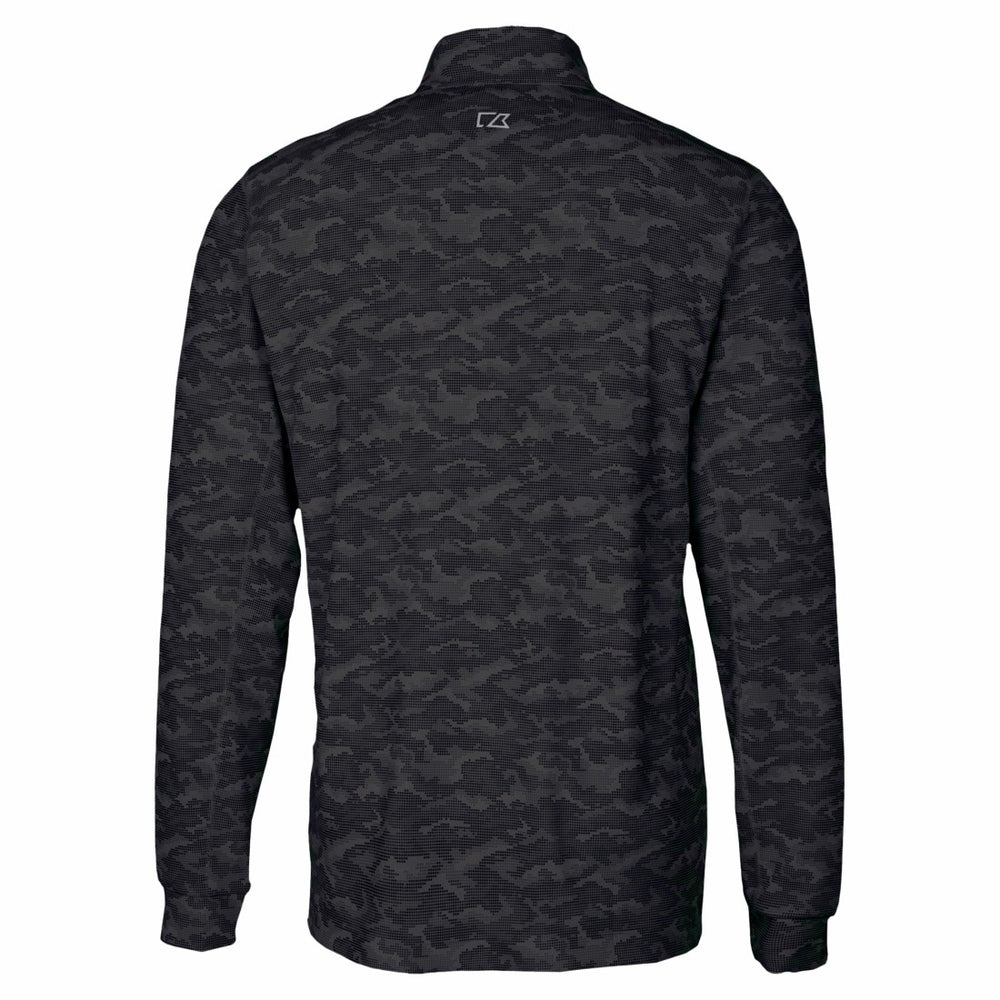 Detroit Lions  Cutter & Buck Traverse Camo Print Stretch Quarter-Zip Top