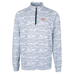 Chicago Bears  Cutter & Buck Traverse Camo Print Stretch Quarter-Zip Top