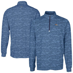Denver Broncos  Cutter & Buck Traverse Camo Print Stretch Quarter-Zip Top