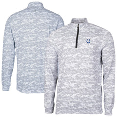 Indianapolis Colts  Cutter & Buck Traverse Camo Print Stretch Quarter-Zip Top