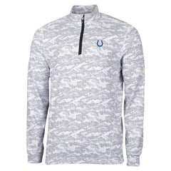 Indianapolis Colts  Cutter & Buck Traverse Camo Print Stretch Quarter-Zip Top