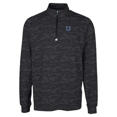 Indianapolis Colts  Cutter & Buck Traverse Camo Print Stretch Quarter-Zip Top