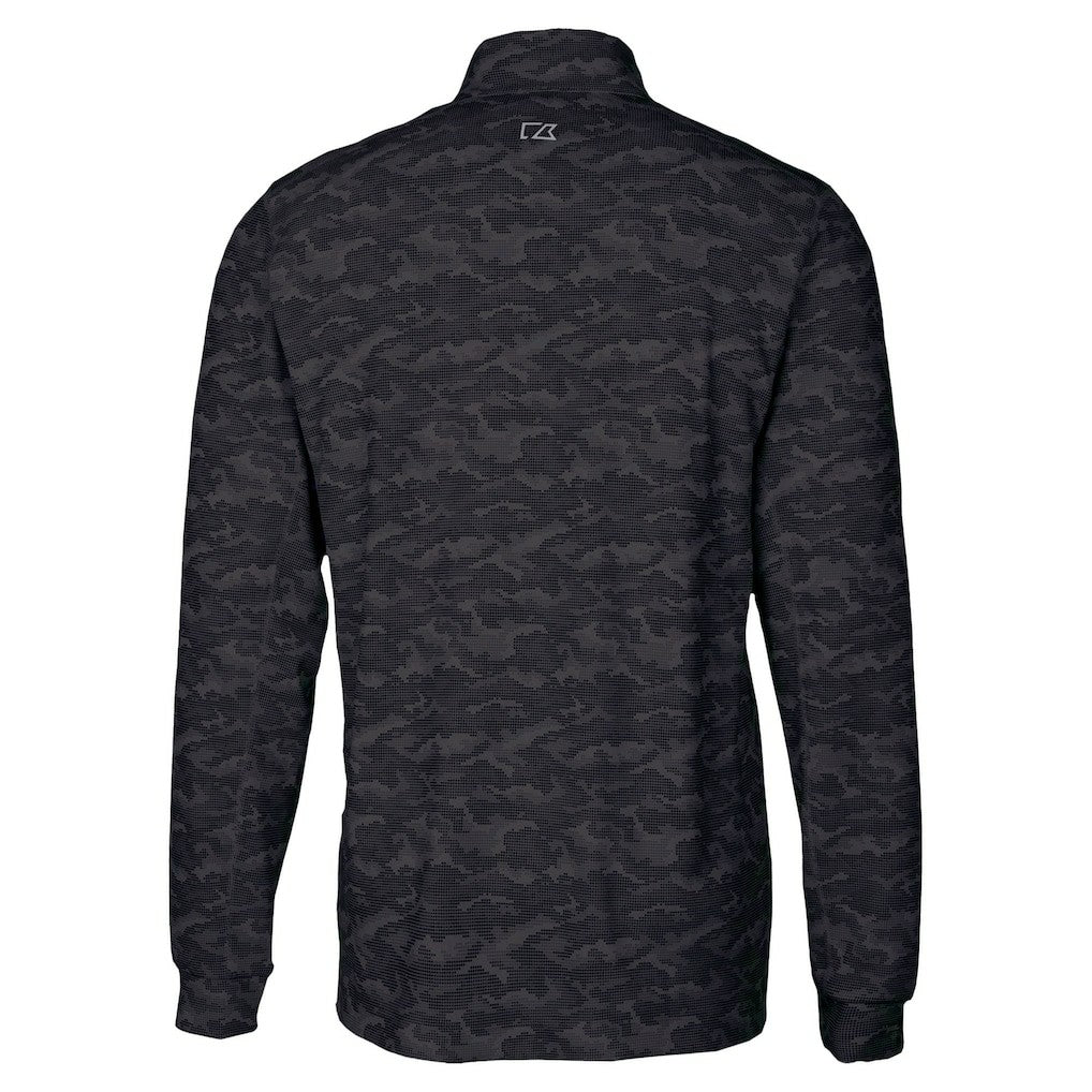 New Orleans Saints  Cutter & Buck Traverse Camo Print Stretch Quarter-Zip Top