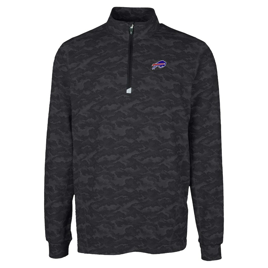 Buffalo Bills  Cutter & Buck Traverse Camo Print Stretch Quarter-Zip Top