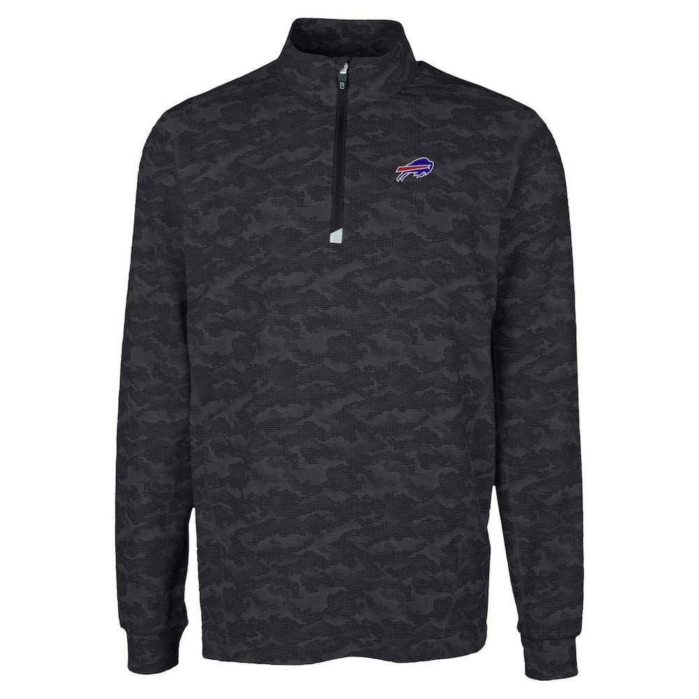 Buffalo Bills  Cutter & Buck Traverse Camo Print Stretch Quarter-Zip Top