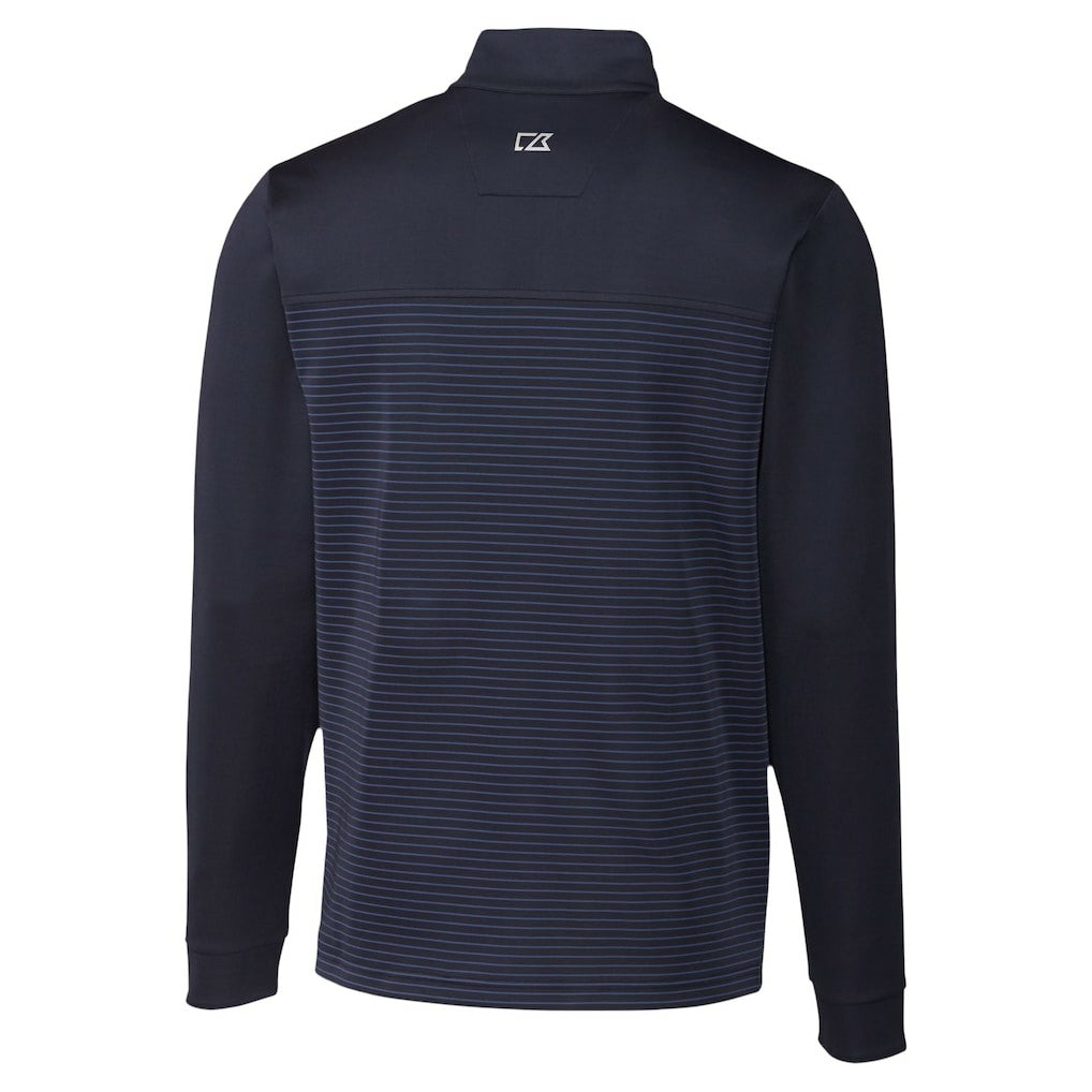 Seattle Seahawks  Cutter & Buck Traverse Stripe Stretch DryTec Quarter-Zip Top