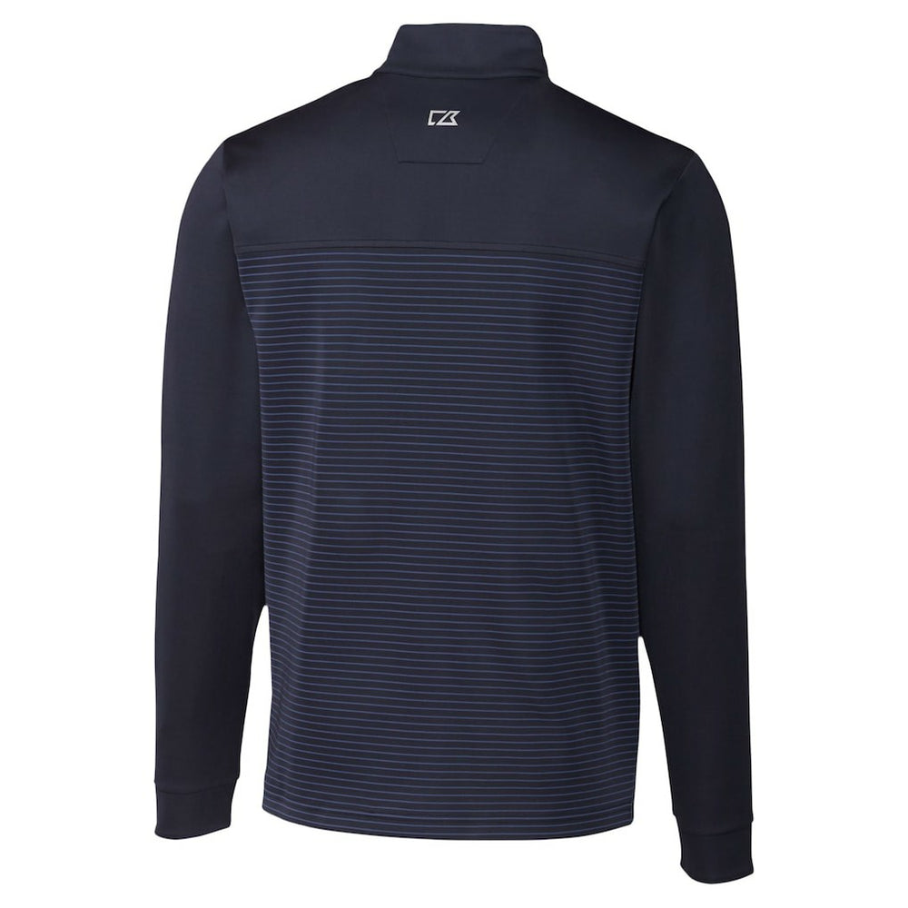 Seattle Seahawks  Cutter & Buck Traverse Stripe Stretch DryTec Quarter-Zip Top
