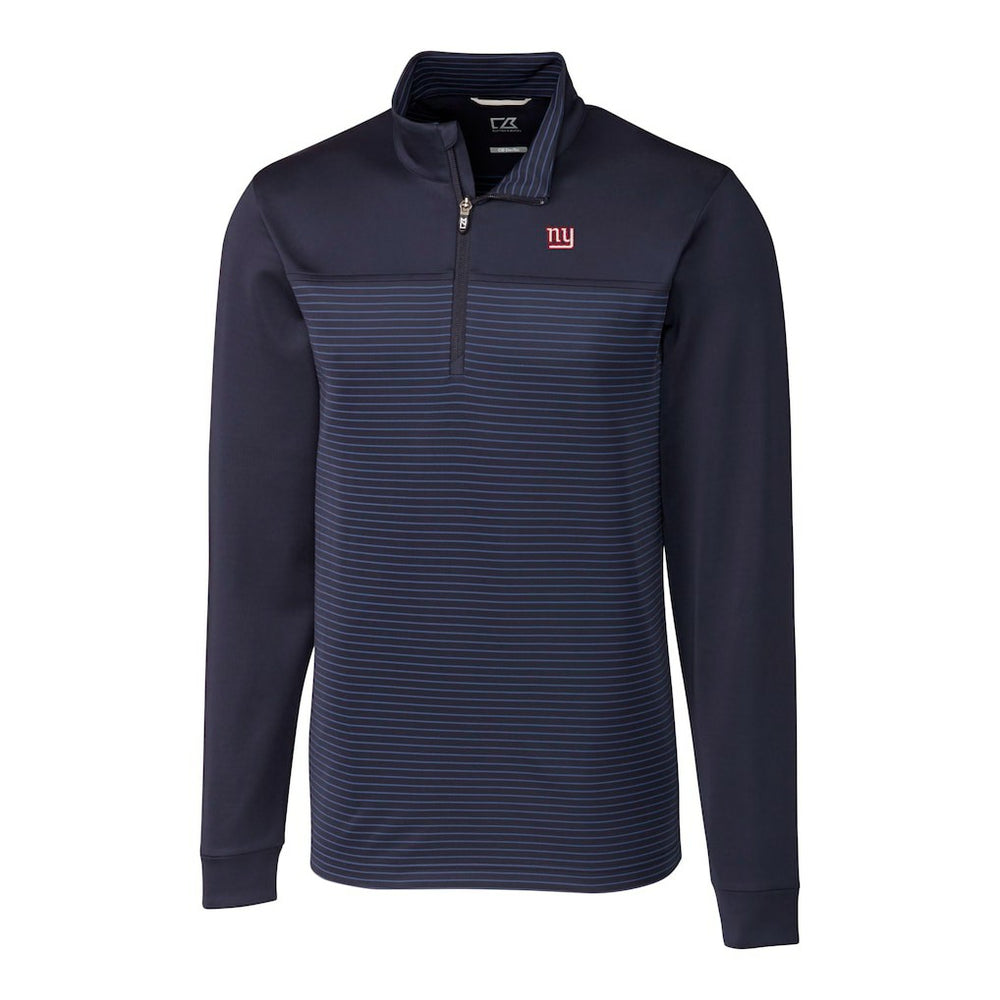 New York Giants  Cutter & Buck Traverse Stripe Stretch DryTec Quarter-Zip Top