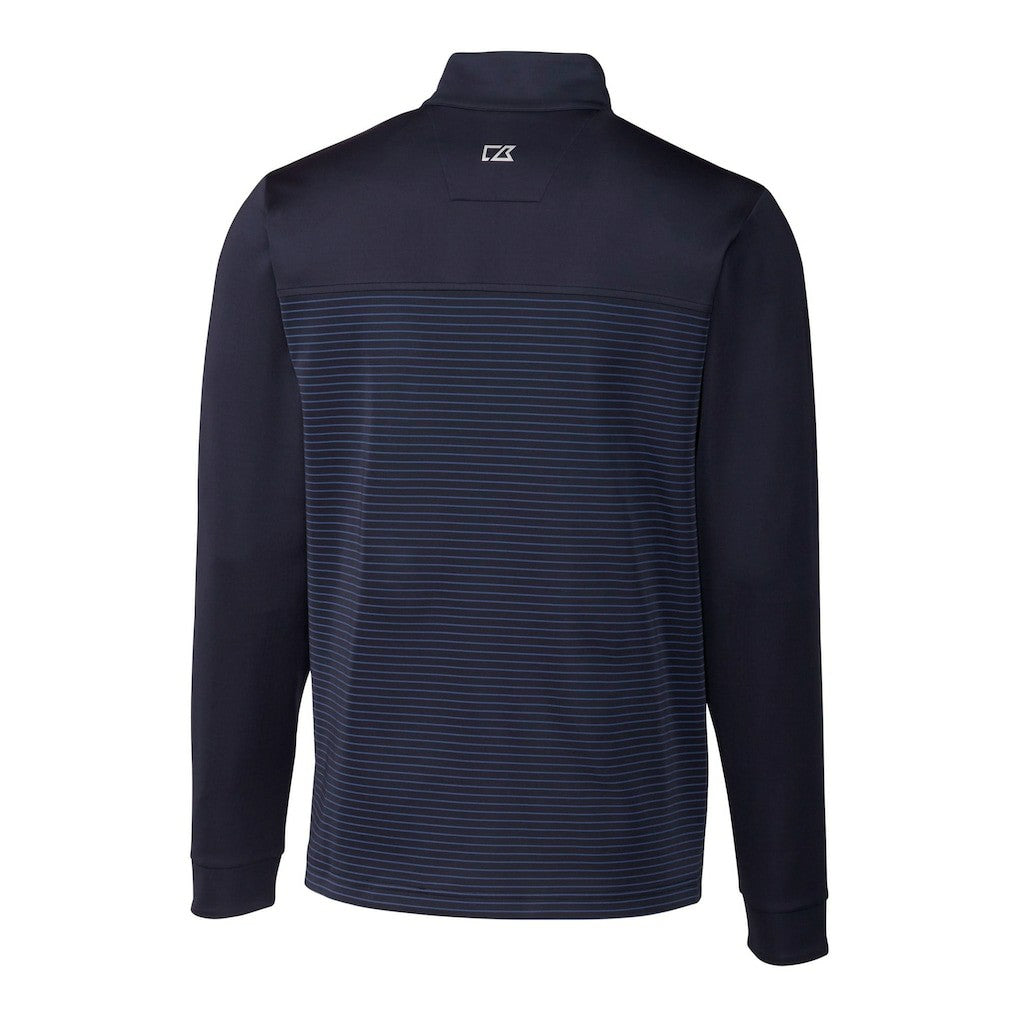 New York Giants  Cutter & Buck Traverse Stripe Stretch DryTec Quarter-Zip Top