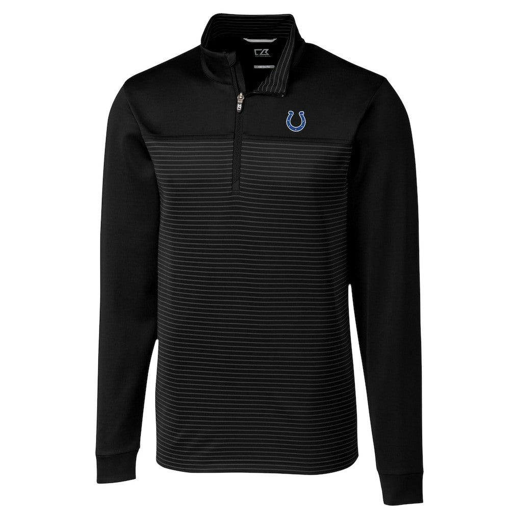 Indianapolis Colts  Cutter & Buck Traverse Stripe Stretch DryTec Quarter-Zip Top