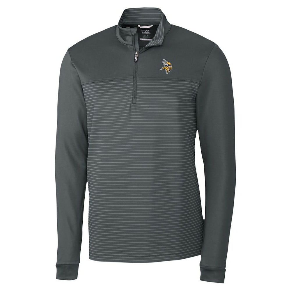 Minnesota Vikings  Cutter & Buck Traverse Stripe Stretch DryTec Quarter-Zip Top