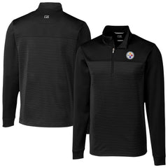 Pittsburgh Steelers  Cutter & Buck Traverse Stripe Stretch DryTec Quarter-Zip Top