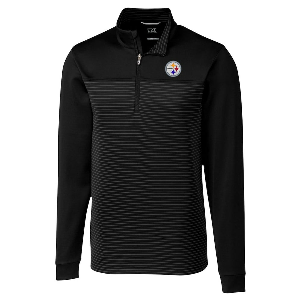 Pittsburgh Steelers  Cutter & Buck Traverse Stripe Stretch DryTec Quarter-Zip Top